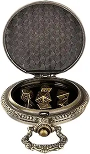 [Generic] Pocket Watch Case - Embossed Dragon Pattern Pocket Watch Case,Nostalgic Pocket Watch Display Storage, Role Playing Board Games Accessories For Man And Woman