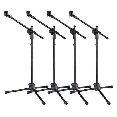 Adjustable Microphone Stand Mic Clip 360-degree Rotating Boom Foldable 4 Packs
