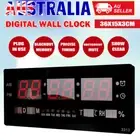 Jumbo LED Digital Clock Wall Clock 36cm Display Adjustable w/ Date Temperature