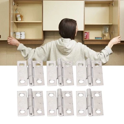 10Pcs 1in Hinges 4 Hole Foldable Butt Hinges For Marine Boxes Cabinet Door.