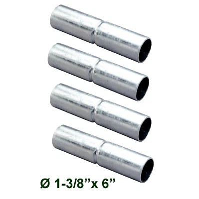 4 PK Chain Link Fence TOP RAIL SLEEVE 1-3/8" X 6" Chain Link Fence Hardware Pipe