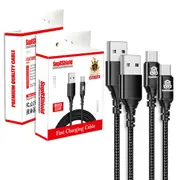 [2 Pack] SupRShield (SP54C) 1M 2.4A USB Type C Cable Fast Charging Charger Data Sync Cable Cord