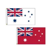 2PCS 60x90cm Australia Red Ensign Marine Navy Flag Australian White Ensign Flag
