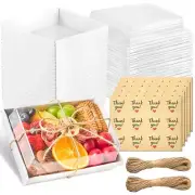 50 Pack Charcuterie Boxes with Clear Lids, 7 x 5 Inches Disposable Bakery Box...