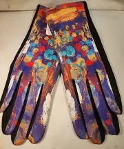 Women’s Monet Water Lilies Print Touch Screen Fall Winter Gloves Reproduction