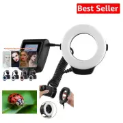 Lightweight 48 LED Camera Ring Flash with Diffusers & Adapter Rings Included