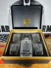 Southern Brass 2nd Amendment Decanter Whiskey Glass Set- Holiday-Birthday Gift!