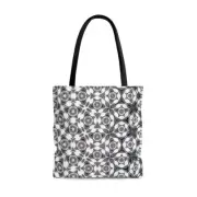Abstract Geometric Floral Tote Bag All Over Print Grocery Book Bag 18"x 18"