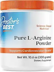 Doctor's Best L-Arginine Powder, Non-GMO, Vegan, Gluten Free, Soy Free, Helps Promote Muscle Growth, 300 Grams