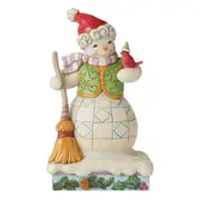 Jim Shore Heartwood Creek - Snowman with Cardinal & Broom