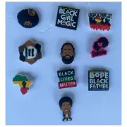 10 Pc Crocs Charms for Croc Charm Black Lives Matter