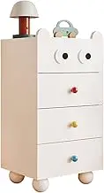 GUAWJRZDP Cute Chest of Drawers, Storage Cabinet, White Drawer Chest, Drawers Organizer Storage, Drawers Storage with Colorful Handles, for Living Room, Kids Room(4 Drawers Chest)