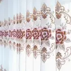 Sheer Floral Embroidery Curtain Mesh Tulle Window Drape Voile Fabric Curtain Sew
