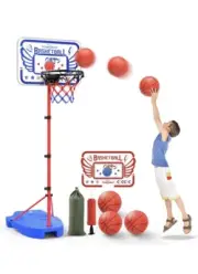Adjustable Basketball Hoop Backboard Yard Outdoor Kids Sports Portable System