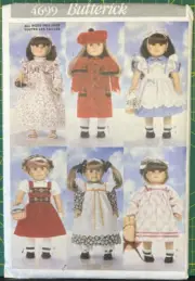 Butterick Pattern - 18" Doll Clothes #4699 - Uncut - Factory Folded