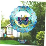 Wind Spinners Outdoor- 3D Garden Metal Wind Spinner, Large Hanging Butterfly