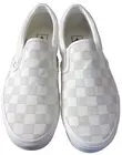 Vans Men's Classic Slip On Stitch Checkerboard Marshmallow White Shoes Size 10