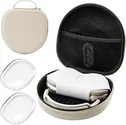 [ProCase] Hard Case for AirPods Max, Travel Carrying Headphone Case with Silicone Earpad Cover & Mesh Pocket, AirPods Max Protective Portable Storage Bag-Starlight