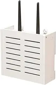 Router Storage Racks Wireless WiFi Router Storage Box TV Set Top Box Rack Living Room White Router Storage Box for Office Home