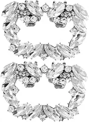 [FRCOLOR] 1 pair Rhinestone Shoe Clips for Heels Flats Boots Versatile Decorative Buckles for Weddings Parties Everyday Use Transform Your Footwear with Stylish Charm