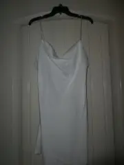 Aidan by Aidan Mattox Mini Slip Satin Bias Dress Women's 10 Ivory MN1E206924