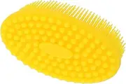 HAPINARY Bath Brush Scrubber Bath Sponge Comb Bassinet Cradle Cap Hair Brush Hair Bath Tool Comb Yellow