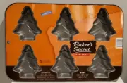 Baker's Secret Mini Christmas Tree Pan Non-Stick Makes 6 Cakes