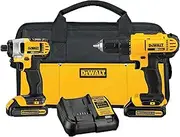 [DEWALT] DCK240C2 20v Lithium Drill Driver/Impact Combo Kit (1.3Ah)