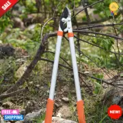 Long Hedge Shear Anvil Scissors Anti-Slip Grip Pruning Tools for Tree Branches
