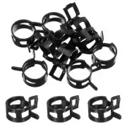 10 Pcs Fuel Line Clamps Spring Band Hose Clamps 15mm , Black