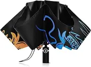 [RPLIFE] Compact Umbrella, Windproof Travel Umbrella, Automatic Open/close, Compact Size for Women Backpacks/Handbags, Dragons Blue Red