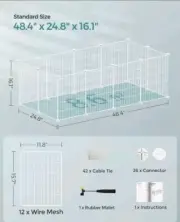 12 Panel Pet Playpen Metal Crate Fence Kennel Exercise Pen Small Animal Cage US