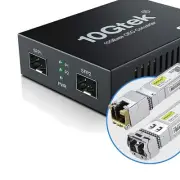 Reliable Fiber to 10G Copper Media Converter with 10km Range and LED Monitoring