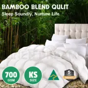 Aus Made King Single Microfiber Microfibre Bamboo Winter Down Quilt Duvet Doona