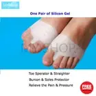 1 Pair of Silicone Gel Toe Separator, Soles, Forefoot & Bunion Guard Protector