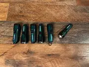 Lot of 6 vintage Duracell Keychain Flashlight Mini Pocket Light NEW NO LED