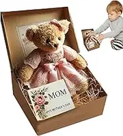 Emotional Support Bear | Mother's Day Decorations | Thoughtful Greeting Card Emotional Support Memorial Box For Women