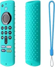 Upgraded Silicone Remote Control Protective Cover, Washable Case for Fire Stick 3rd Gen, Non-Slip Silicone Protection, Turquoise
