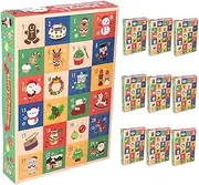 KOMBIUDA 10pcs Box Christmas Calendar Box DIY Advent Calendar Empty Advent Calendars to Fill Christmas Calendar Paper Boxes Makeup Advent Calendar Paper Candy Containers Dessert Boxes