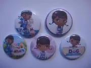 Doc McStuffins buttons flat back or pin badge cabochons embellishments magnets