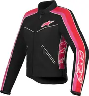Alpinestars Stella T-Dyno Air, textile jacket women , color: Black/Light Red/Pink , size: M