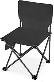 Picnic Chair Outdoor Folding Chair Camping Camping Picnic Chair Portable Fishing Chair Stool Beach Chair (Color : Black)