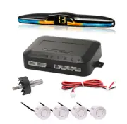 4 Parking Sensors LED Car Auto Backup Reverse Rear Radar System Alert Alarm Kit (for: Peugeot)