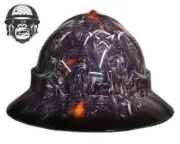 Custom Hydrographic Safety Hard Hat SATAN OF HELL PRO CHOICE WIDE BRIM