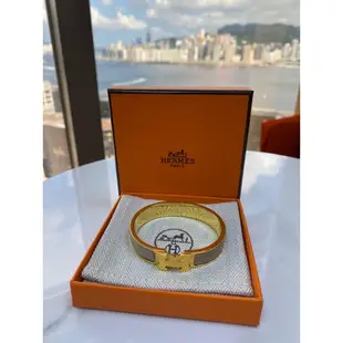 Hermes 愛馬仕 Clic H Bracelet PM 奶茶色 手鐲 手環