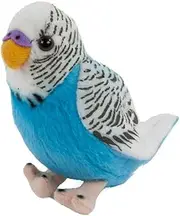 Cuddly Toy Budgie 12 cm Blue Sitting Plush Budgie Plush Toy