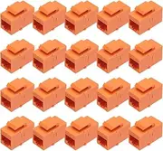 uxcell 20 Pack RJ45 Ethernet Coupler, Female to Female Cat6 Coupler Ethernet Extension Adapter Network Connector for Cat6/Cat5e/Cat5,Orange