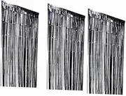 OSALADI 3Pcs Halloween Background Curtain Tassel Hangings Chic Horror for Door and Window Stylish Skeleton Create Festive Atmosphere