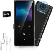 64GB MP3 Music Player with Bluetooth Built-In HD Speaker FM Radio Voice Recorder