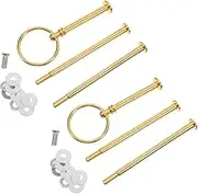 Luxshiny 2sets Cake Stand 2 Tiered Tray Hardware Kit Dessert Plate Stand Rod for Cakes Cupcakes and Fruits Parties Events Home Decor